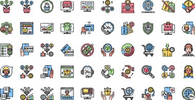 Etrade simgeleri Yüksek Kaliteli Vektör Simgeleri Koleksiyonu Düzenlenebilir Vuruşlu. Profesyonel ve Yaratıcı Projeler için ideal.