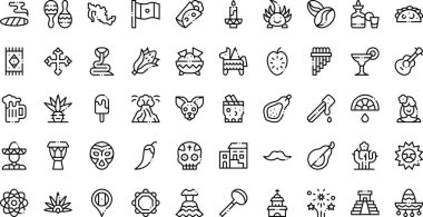 Mexico icons High-Quality Vector Icons Collection with Editable Stroke. Ideal for Professional and Creative Projects. clipart