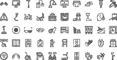 Engelliler için yardım simgeleri. Düzenlenebilir Vuruşlu Yüksek Kaliteli Vektör Simgeleri Koleksiyonu. Profesyonel ve Yaratıcı Projeler için ideal.