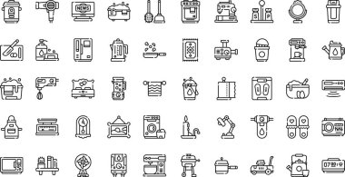 Düzenlenebilir Vuruşlu Ev Yazılımı Simgeleri Yüksek Kaliteli Vektör Simgeleri Koleksiyonu. Profesyonel ve Yaratıcı Projeler için ideal.