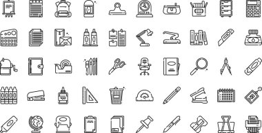 Stationery icons High-Quality Vector Icons Collection with Editable Stroke. Ideal for Professional and Creative Projects. clipart