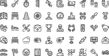 Düzenlenebilir Vuruşlu Yüksek Kaliteli Vektör Simgeleri Koleksiyonu. Profesyonel ve Yaratıcı Projeler için ideal.