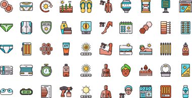 Düzenlenebilir Vuruşlu Solaryum simgeleri Yüksek Kaliteli Vektör Simgeleri Koleksiyonu. Profesyonel ve Yaratıcı Projeler için ideal.