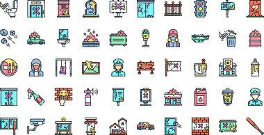 Vandalizm Yüksek Kaliteli Vektör Simgeleri Koleksiyonunu Düzenlenebilir Vuruşla Simgeliyor. Profesyonel ve Yaratıcı Projeler için ideal.