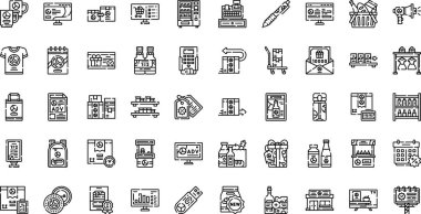 Düzenlenebilir Vuruş ile Yüksek Kalite Vektör Simgeleri Koleksiyonu Ticari simgeler. Profesyonel ve Yaratıcı Projeler için ideal.