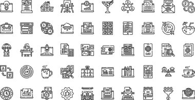 Düzenlenebilir Vuruşlu Dijital Göçebe simgeleri Yüksek Kaliteli Vektör Simgeleri Koleksiyonu. Profesyonel ve Yaratıcı Projeler için ideal.