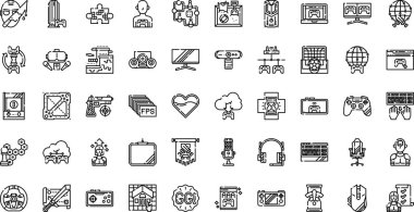 Gaming icons . High-Quality Vector Icons Collection with Editable Stroke. Ideal for Professional and Creative Projects. clipart