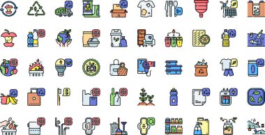 Zero waste icons High-Quality Vector Icons Collection with Editable Stroke. Ideal for Professional and Creative Projects. clipart