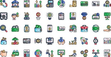 Tasarruf simgeleri Düzenlenebilir Vuruş ile Yüksek Kalite Vektör Simgeleri Koleksiyonunu paketler. Profesyonel ve Yaratıcı Projeler için ideal.