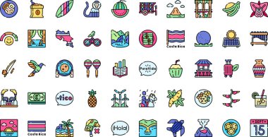 Ostarica Düzenlenebilir Vuruşla Yüksek Kaliteli Vektör Simgeleri Koleksiyonunu simgeliyor. Profesyonel ve Yaratıcı Projeler için ideal.