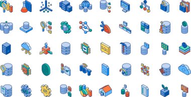 Big data icons .. High-Quality Vector Icons Collection with Editable Stroke. Ideal for Professional and Creative Projects. clipart