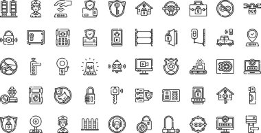 Anti theft icons High-Quality Vector Icons Collection with Editable Stroke. Ideal for Professional and Creative Projects. clipart