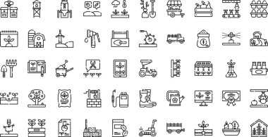 Çiftçilik simgeleri Yüksek Kaliteli Vektör Simgeleri Koleksiyonu Düzenlenebilir Vuruşlu. Profesyonel ve Yaratıcı Projeler için ideal.