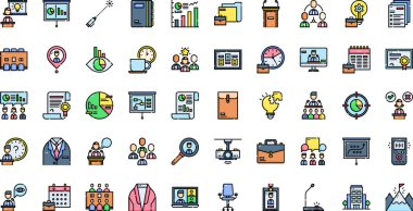 İş toplantısı simgeleri Yüksek Kaliteli Vektör Simgeleri Koleksiyonu Düzenlenebilir Vuruşlu. Profesyonel ve Yaratıcı Projeler için ideal.