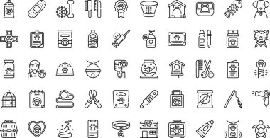 Düzenlenebilir Vuruşlu Veteriner Simgeleri Yüksek Kaliteli Vektör Simgeleri Koleksiyonu. Profesyonel ve Yaratıcı Projeler için ideal.