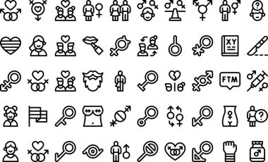 Gender identity icons High-Quality Vector Icons Collection with Editable Stroke. Ideal for Professional and Creative Projects. clipart