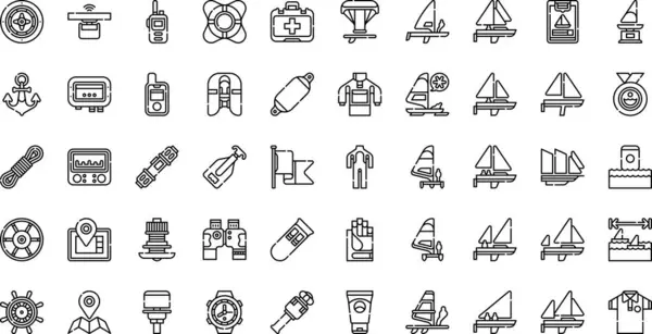 Yelkenli şampiyonası ikonları Yüksek Kaliteli Vektör Simgeleri Koleksiyonu ve Düzenlenebilir Vuruşlar. Profesyonel ve Yaratıcı Projeler için ideal.