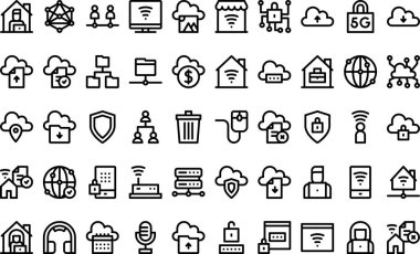 Düzenlenebilir Vuruşlu Ağ Simgeleri Yüksek Kaliteli Vektör Simgeleri Koleksiyonu. Profesyonel ve Yaratıcı Projeler için ideal.