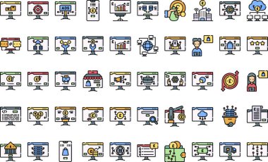 Digital economy icons High-Quality Vector Icons Collection with Editable Stroke. Ideal for Professional and Creative Projects. clipart