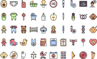 Doğum simgeleri Yüksek Kaliteli Vektör Simgeleri Koleksiyonu Düzenlenebilir Vuruşlu. Profesyonel ve Yaratıcı Projeler için ideal.