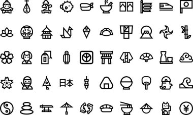 Japan icons High-Quality Vector Icons Collection with Editable Stroke. Ideal for Professional and Creative Projects. clipart