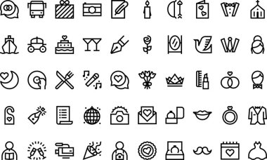 Düzenlenebilir Vuruşlu Yüksek Kaliteli Vektör Simgeleri Koleksiyonu. Profesyonel ve Yaratıcı Projeler için ideal.