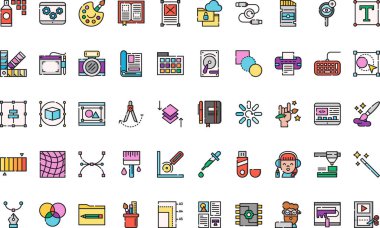 Graphic designer icons High-Quality Vector Icons Collection with Editable Stroke. Ideal for Professional and Creative Projects. clipart