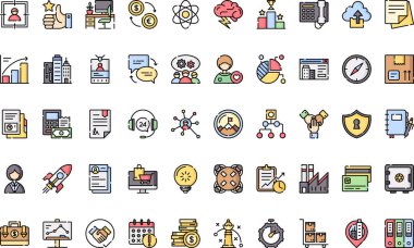 Düzenlenebilir Vuruşlu İş Yüksek Kaliteli Vektör Simgeleri Koleksiyonu. Profesyonel ve Yaratıcı Projeler için ideal.
