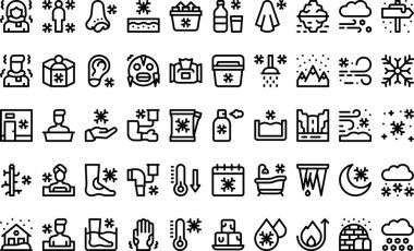 Cold exposure icons High-Quality Vector Icons Collection with Editable Stroke. Ideal for Professional and Creative Projects. clipart