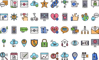 Düzenlenebilir Vuruşlu Sosyal Ağ simgeleri Yüksek Kalite Vektör Simgeleri Koleksiyonu. Profesyonel ve Yaratıcı Projeler için ideal.