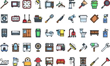 Düzenlenebilir Vuruşlu Ev Yazılımı Simgeleri Yüksek Kaliteli Vektör Simgeleri Koleksiyonu. Profesyonel ve Yaratıcı Projeler için ideal.