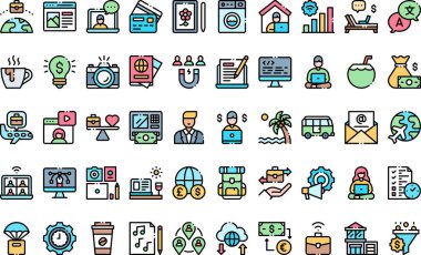 Digital nomad icons High-Quality Vector Icons Collection with Editable Stroke. Ideal for Professional and Creative Projects. clipart