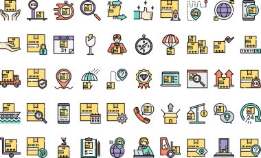 Package delivery icons  High-Quality Vector Icons Collection with Editable Stroke. Ideal for Professional and Creative Projects. clipart