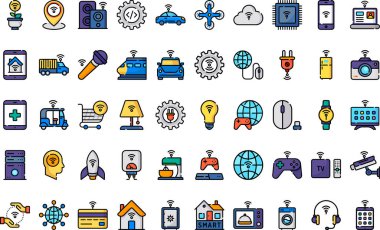 Internet of things icons High-Quality Vector Icons Collection with Editable Stroke. Ideal for Professional and Creative Projects. clipart