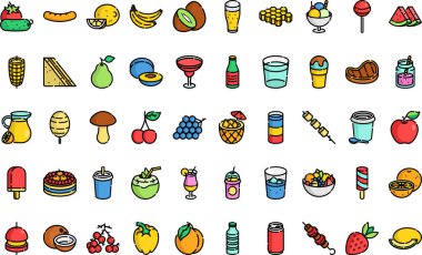 Yaz içeceği ikonları Yüksek Kaliteli Vektör Simgeleri Koleksiyonu ve Düzenlenebilir Darbe. Profesyonel ve Yaratıcı Projeler için ideal.