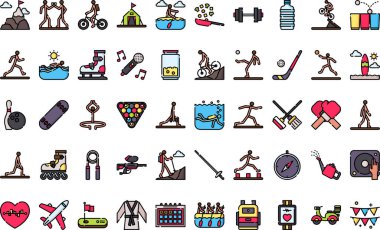 Etkin yaşam biçimi simgeleri Yüksek Kaliteli Vektör Simgeleri Koleksiyonu Düzenlenebilir Vuruş ile. Profesyonel ve Yaratıcı Projeler için ideal.