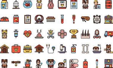 Düzenlenebilir Vuruşlu Veteriner Simgeleri Yüksek Kaliteli Vektör Simgeleri Koleksiyonu. Profesyonel ve Yaratıcı Projeler için ideal.