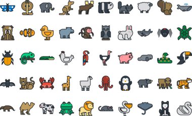 Animals icons High-Quality Vector Icons Collection with Editable Stroke. Ideal for Professional and Creative Projects. clipart