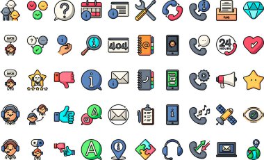 Müşteri hizmetleri simgeleri Düzenlenebilir Vuruşlu Yüksek Kaliteli Vektör Simgeleri Koleksiyonu. Profesyonel ve Yaratıcı Projeler için ideal.