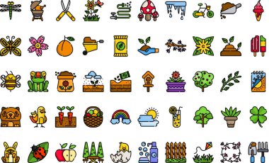 Bahar simgeleri Yüksek Kalite Vektör Simgeleri Düzenlenebilir Vuruşla Koleksiyonu. Profesyonel ve Yaratıcı Projeler için ideal.