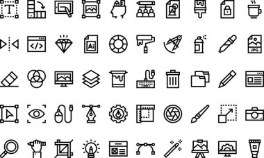 Düzenlenebilir Vuruşlu Grafik Tasarım Simgeleri Yüksek Kaliteli Vektör Simgeleri Koleksiyonu. Profesyonel ve Yaratıcı Projeler için ideal.