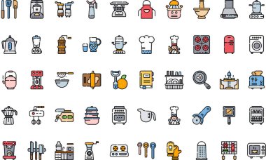 Kitchen icons High-Quality Vector Icons Collection with Editable Stroke. Ideal for Professional and Creative Projects. clipart