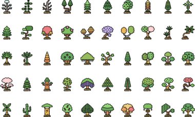 Trees icons High-Quality Vector Icons Collection with Editable Stroke. Ideal for Professional and Creative Projects. clipart