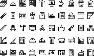 Düzenlenebilir Vuruşlu Yüksek Kaliteli Vektör Simgeleri Koleksiyonu simgeleri. Profesyonel ve Yaratıcı Projeler için ideal.