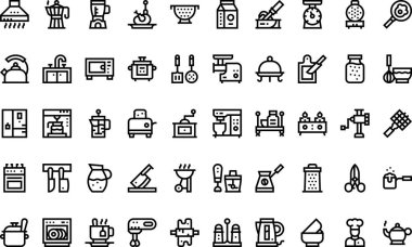 Kitchen icons  High-Quality Vector Icons Collection with Editable Stroke. Ideal for Professional and Creative Projects. clipart