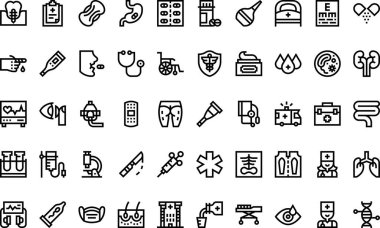 Medicine simgeleri Yüksek Kaliteli Vektör Simgeleri Koleksiyonu ve Düzenlenebilir Vuruşlar. Profesyonel ve Yaratıcı Projeler için ideal.