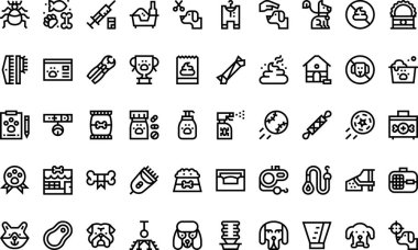 Dogs Yüksek Kaliteli Vektör Simgeleri Koleksiyonu Düzenlenebilir Vuruşlu simgeleri. Profesyonel ve Yaratıcı Projeler için ideal.