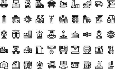 Sektör simgeleri: Düzenlenebilir Vuruşlu Yüksek Kalite Vektör Simgeleri Koleksiyonu. Profesyonel ve Yaratıcı Projeler için ideal.