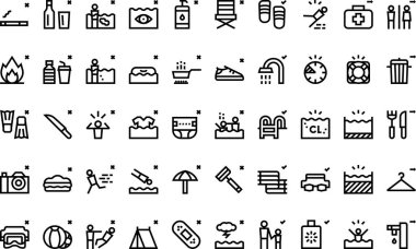 Yüzme havuzu kuralları, Düzenlenebilir Vuruşla Yüksek Kalite Vektör Simgeleri Koleksiyonunu belirler. Profesyonel ve Yaratıcı Projeler için ideal.