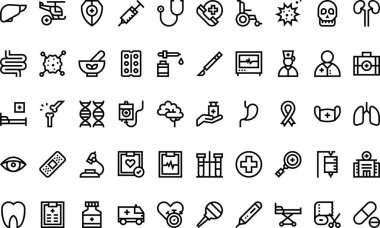 Medicine simgeleri Yüksek Kaliteli Vektör Simgeleri Koleksiyonu ve Düzenlenebilir Vuruşlar. Profesyonel ve Yaratıcı Projeler için ideal.
